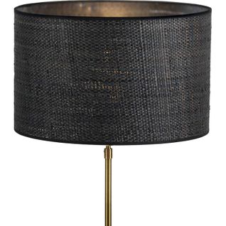 Abat-jour Noir En Fibre Naturelle Ambiance Élégante Et Chaleureuse