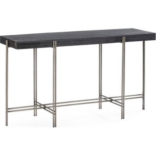 Console Design Bois Métal Noir Nickel Élégance Contemporaine