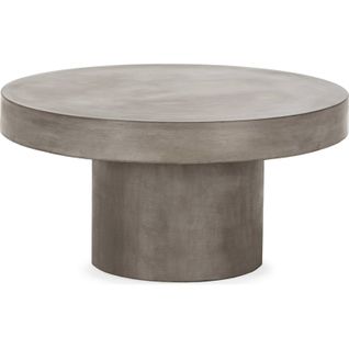 Table à Café Design En Ciment Gris Anthracite Élégance Minérale