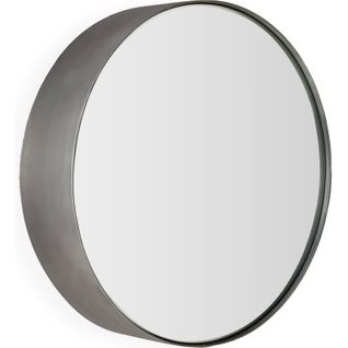 Miroir Rond Mural Métal Nickel Vieilli Style Industriel Élégant