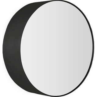 Miroir Mural Rond Design Métal Noir Élégant Pour Intérieur Moderne