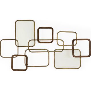 Sculpture Murale Métal Bois Doré Antique Et Blanc Design Moderne