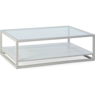 Table Basse Verre Et Bois De Cèdre Gris Voilé Design Moderne