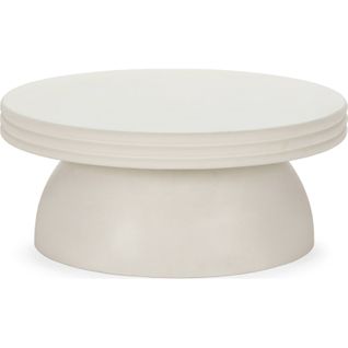 Table Basse Blanche Effet Ciment Design Contemporain Salon