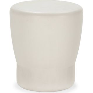 Table D'appoint Blanche En Ciment Effet Pierre Moderne