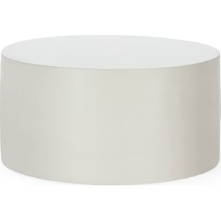 Table à Café Ronde Blanche En Fibre De Pierre Design Épuré