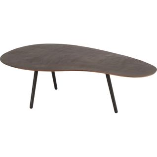 Table De Salon Goutte Marron Élégance Métal Contemporain