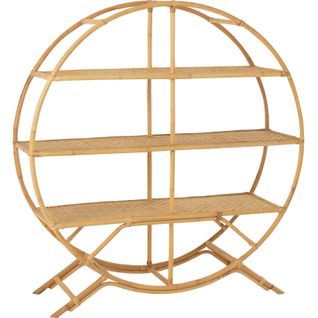 Étagère Ronde En Rotin Naturel Style Bohème Chic