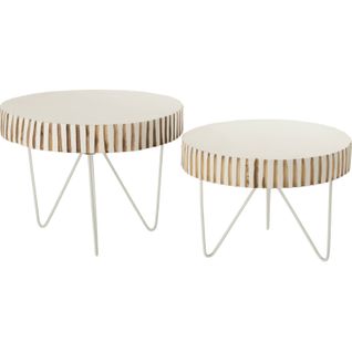 Table Basse Ying Bois Blanc Design Scandinave Et Métal Élégant