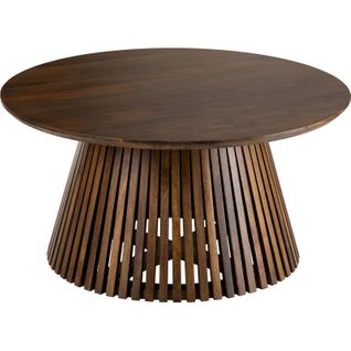 Table Basse En Bois Marron Style Contemporain Sculptural