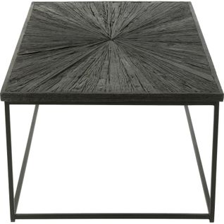 Table Basse Design Bois Noir Et Structure Fer Style Industriel