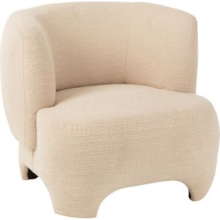 Fauteuil Une Place Tricoté Textile Bois Blanc Confort Moderne