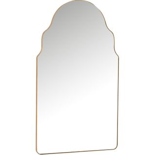 Miroir Mural Doré Élégant Avec Cadre En Bois Et Verre Raffiné