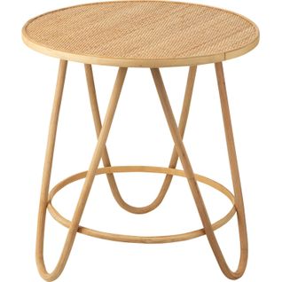 Table D'appoint En Rotin Naturel Style Bohème Raffiné