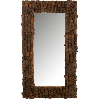 Miroir Bois Naturel Effet Sculpté Esprit Authentique Et Moderne