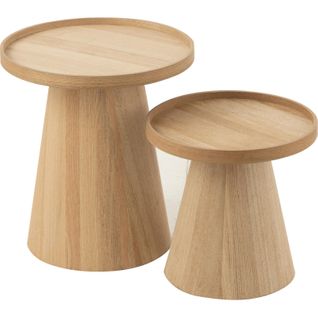 Table Basse Ronde Rebord En Bois Naturel Ambiance Chaleureuse