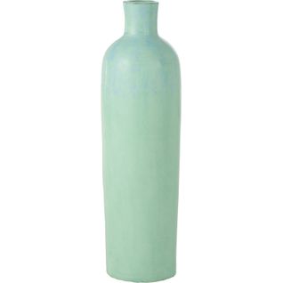 Vase Bleu En Ciment Finition Terracotta Ambiance Contemporaine