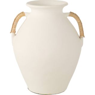 Vase Terracotta Blanc Naturel En Poterie Artisanale Élégante