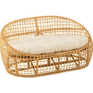 Sofa Rotin Naturel Coussin Blanc Confort Et Style Intemporel