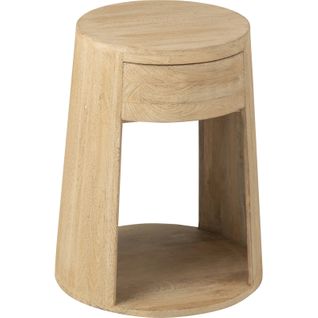 Table Basse En Bois Naturel Style Contemporain Avec Rangement Intégré