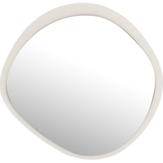 Miroir Mural Blanc Design En Métal Et Verre Forme Organique