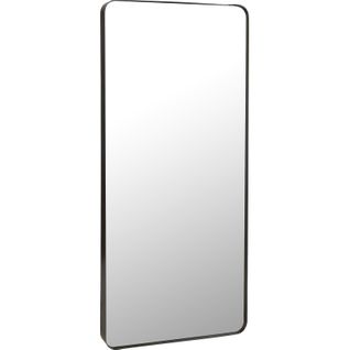 Miroir Mural Noir Design Métal Et Verre Marron Foncé Élégant