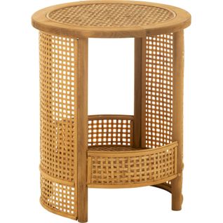 Table D'appoint Bambou Rotin Naturel Style Bohème Élégant