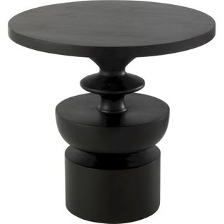 Table D'appoint En Bois De Manguier Noir Design Sculptural