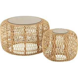 Table Gigogne Bambou Naturel Style Africain Pour Salon Chaleureux