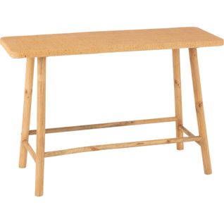 Console Rectangulaire Rotin Et Bois Naturel Style Chaleureux