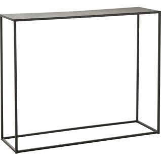 Console Rectangulaire En Métal Noir Design Moderne Pour Entrée Élégante