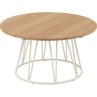 Table Basse Blanche Design En Fer Et Polyéthylène Naturel