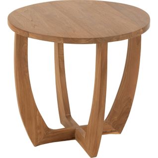 Table D'appoint En Teck Naturel Bois Massif Style Contemporain
