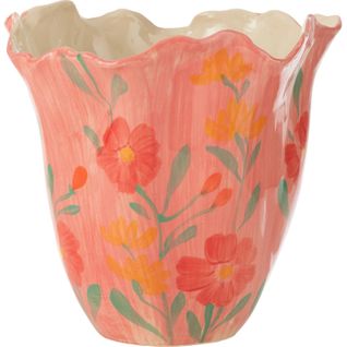 Vase Poterie Fleurs Colorées Ambiance Joyeuse Maison