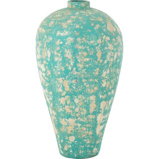 Vase Poterie Bleu Azur Style Antique Pour Décoration Élégante