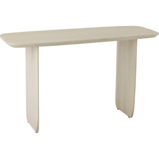 Console En Bois D'acacia Blanc Élégance Naturelle Pour Entrée