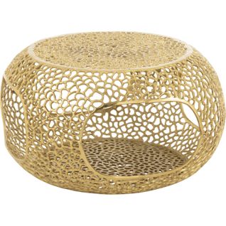 Table Basse Design En Aluminium Doré Ambiance Élégante