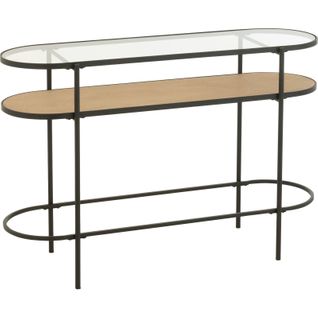 Console Élégante En Métal Naturel Style Contemporain Raffiné