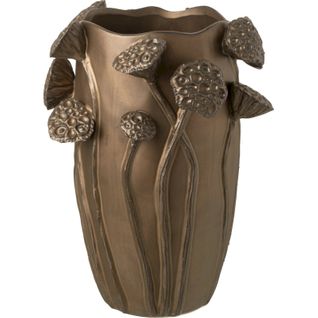 Vase En Poterie Cuivre Effet Lotus Raffiné Pour Décoration Élégante