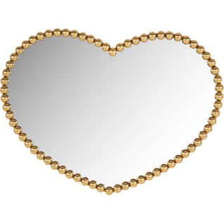 Miroir Décoratif Cœur Doré Design Élégant Et Tendance