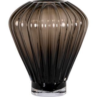 Vase Décoratif En Verre Brun Au Design Raffiné Et Élégant