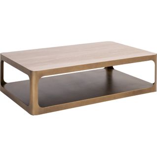 Table Basse Design Plateau Réversible Céramique Et Verre Noir