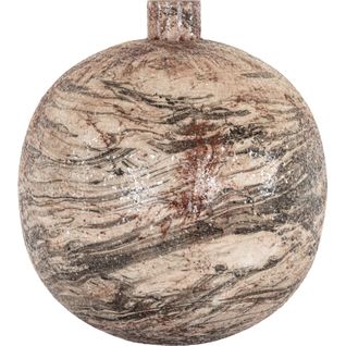 Vase Beige Forme Ronde Effet Pierre Ambiance Naturelle