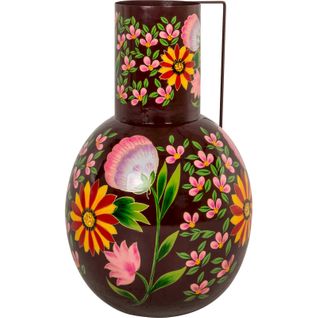 Vase Décoratif Multicolore Peint à La Main Style Bohème