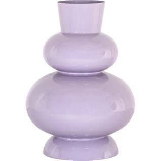 Vase Décoratif Silhouette Ludique Finition Lavande Brillante