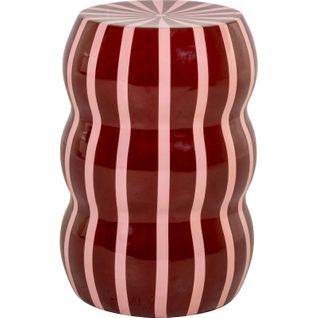 Table D Appoint Design Rouge Courbe Touche Artistique