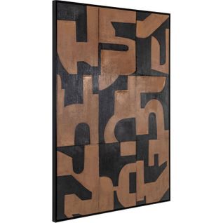 Décoration Murale Cascade Marron Motif Graphique Sur Toile