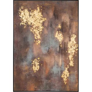 Tableau Mural Doré Effet Texturé Et Éclat Chaleureux - 100 X 140 Cm