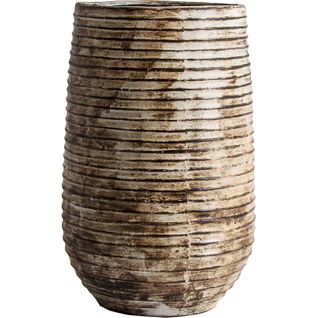 Jarre Terracotta Marron Style Vintage Finition Vieillie Artisanale