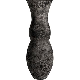 Vase En Verre Noir Finition Vieillie Style Contemporain Élégant
